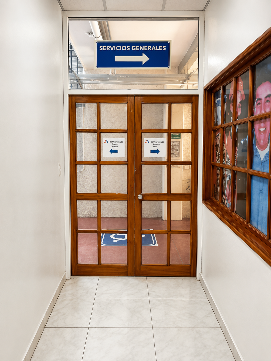 Pasillo para servicios generales
